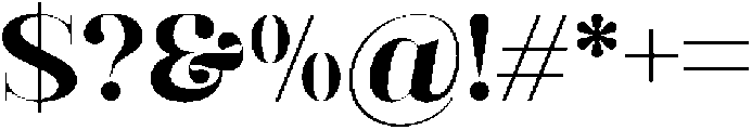 Kilmir Regular otf (400) Font OTHER CHARS