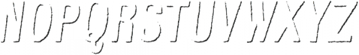 Kiln Sans Shadow Italic otf (400) Font LOWERCASE