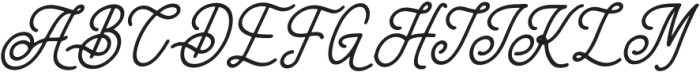 Kimdelim Italic otf (400) Font UPPERCASE