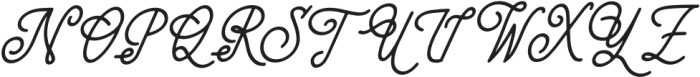 Kimdelim Italic otf (400) Font UPPERCASE