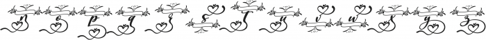 Kimilove Monogram Italic otf (400) Font LOWERCASE
