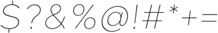 Kind Sans Thin Italic otf (100) Font OTHER CHARS