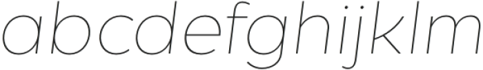 Kind Sans Thin Italic otf (100) Font LOWERCASE