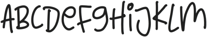 Kindly Crunch Regular otf (400) Font UPPERCASE