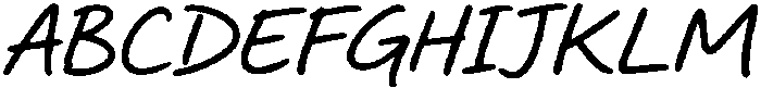 Kindly Hand Regular otf (400) Font UPPERCASE