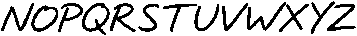 Kindly Hand Regular otf (400) Font UPPERCASE