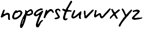 Kindly Hand Regular otf (400) Font LOWERCASE
