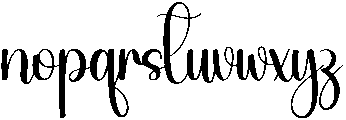 Kindly Regular otf (400) Font LOWERCASE