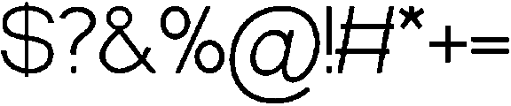 Kinetix Sans Thin otf (100) Font OTHER CHARS