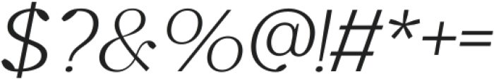 Kingcup ExtraLight Italic ttf (200) Font OTHER CHARS