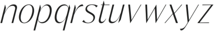 Kingray Quento Italic Italic otf (400) Font LOWERCASE