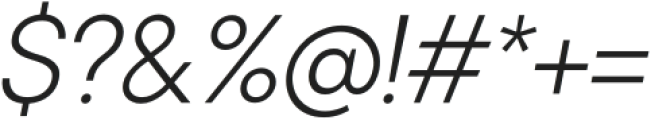 Kinsans Light Italic otf (300) Font OTHER CHARS