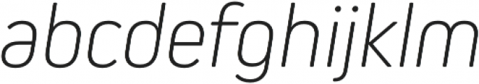 Kiro ExtraLight Italic otf (200) Font LOWERCASE