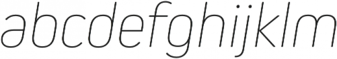 Kiro Thin Italic otf (100) Font LOWERCASE