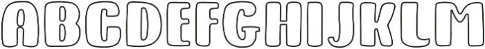 Kitty Fat - Outline otf (800) Font LOWERCASE