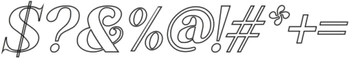 Kivaera Outline Italic otf (400) Font OTHER CHARS
