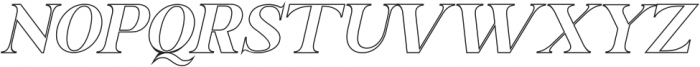 Kivaera Outline Italic otf (400) Font UPPERCASE