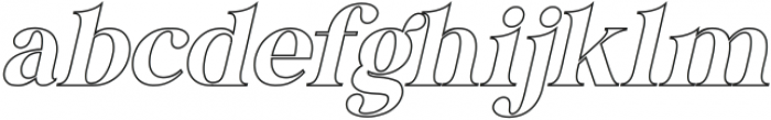 Kivaera Outline Italic otf (400) Font LOWERCASE