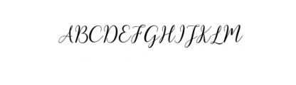 kissita script.ttf Font UPPERCASE