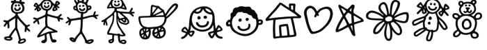 Kidwriting Dingbats Pro DemiBd Font LOWERCASE