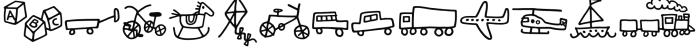 Kidwriting Dingbats Pro Regular Font LOWERCASE