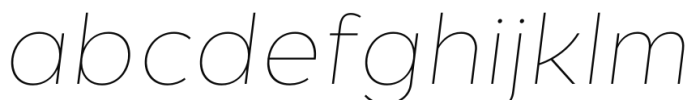 Kind Sans Thin Italic Font LOWERCASE