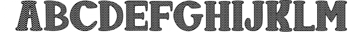Kick Font - Solid and Chevron Font LOWERCASE