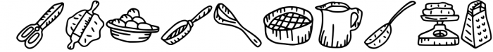 Kitchen Doodle Dingbat Font OTHER CHARS