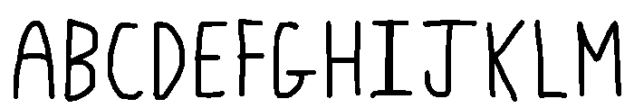Kid Learning How To Wri Regular Font UPPERCASE