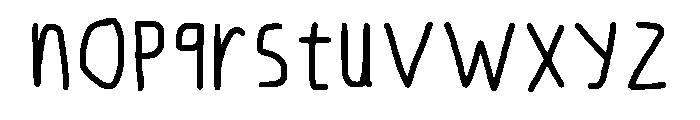 Kid Learning How To Wri Regular Font LOWERCASE
