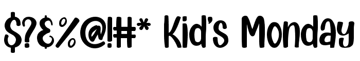 Kids Monday Font OTHER CHARS