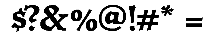 Killam Bold Font OTHER CHARS