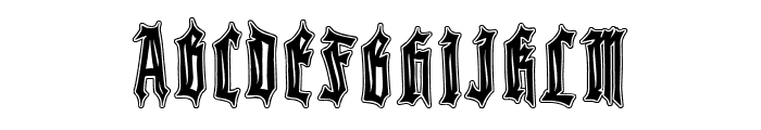 Killer Knight Contour Font UPPERCASE
