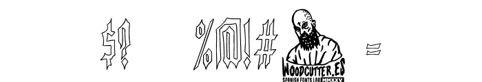 Killer Knight Outline Font OTHER CHARS