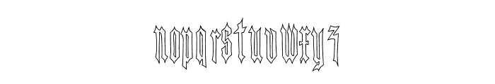 Killer Knight Outline Font LOWERCASE