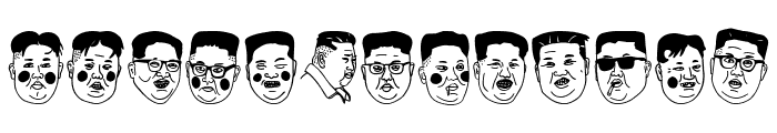 Kim Jong Un Font UPPERCASE