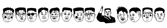 Kim Jong Un Font UPPERCASE