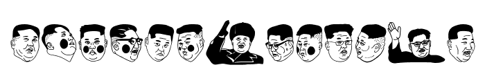 Kim Jong Un Font LOWERCASE