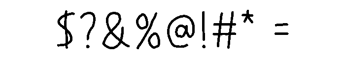 Kindaten Font OTHER CHARS