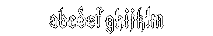 King Of Darkness Outline FONT