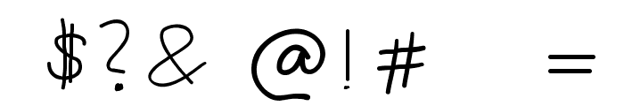 Kinga's Handwriting Font OTHER CHARS