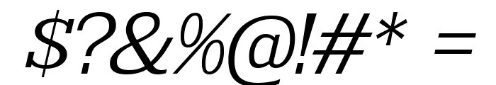 KingsbridgeExLt-Italic Font OTHER CHARS