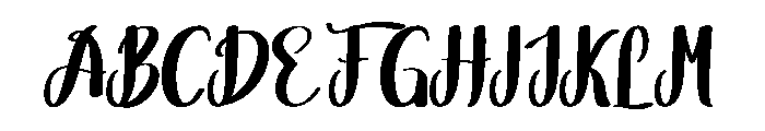 Kitchen Cabinet Font UPPERCASE