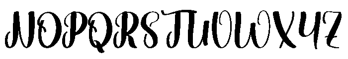 Kitchen Cabinet Font UPPERCASE