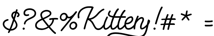 Kitten Swash Monoline Font OTHER CHARS