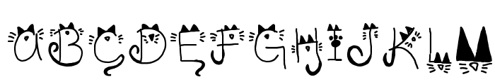 Kitty face Font UPPERCASE