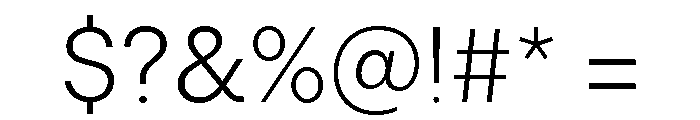 Kiwari Light Font OTHER CHARS