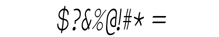 Kibbles-CondensedItalic Font OTHER CHARS