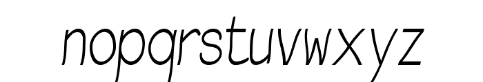 Kibbles-CondensedItalic Font LOWERCASE