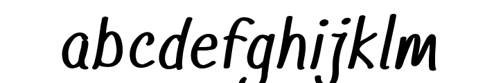 Kindra-BoldItalic Font LOWERCASE